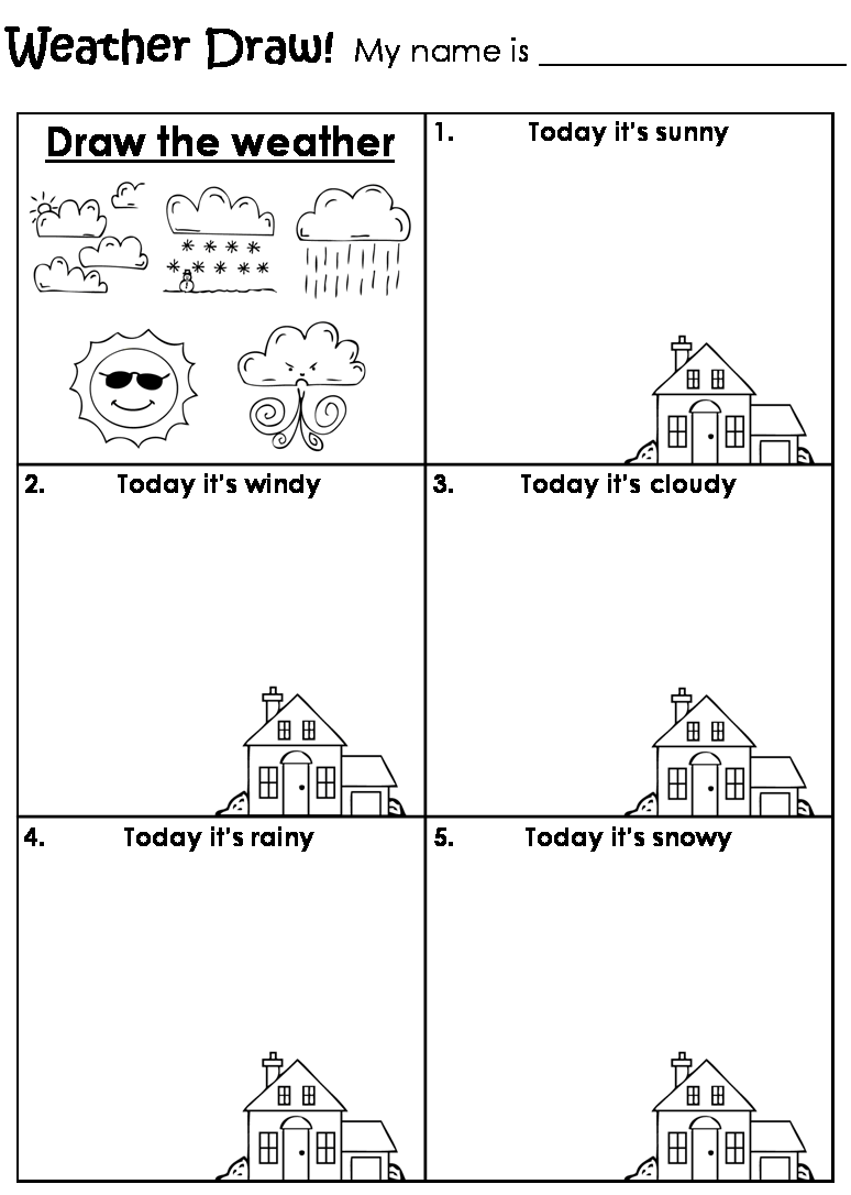 weather weather free printable the conditions different about  worksheets Draw Draw weather