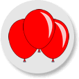 Classroom objects and toys 3: Red balloons