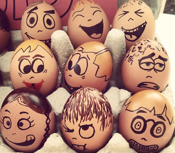 Easter egg faces