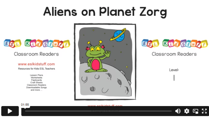 Aliens on Planet Zorg classroom reader