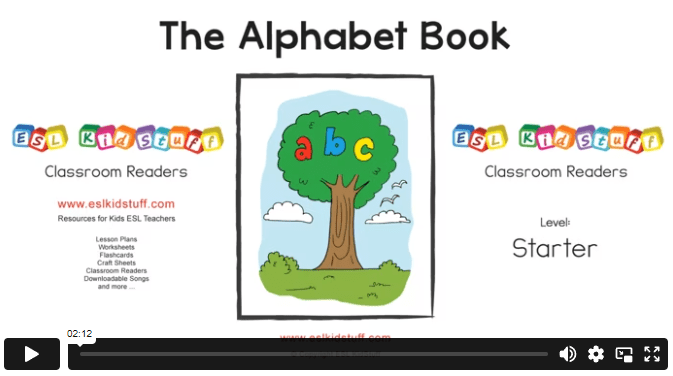 The alphabet book reader video
