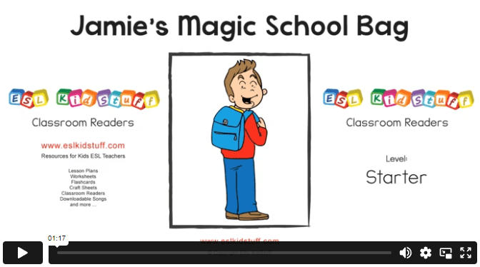 Jamie's magic school bag reader video