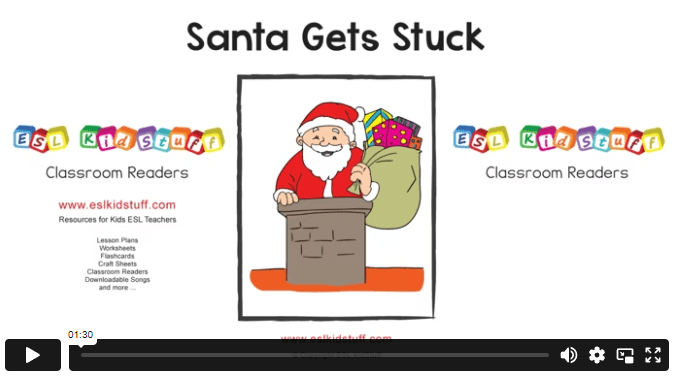 Santa gets stuck reader video