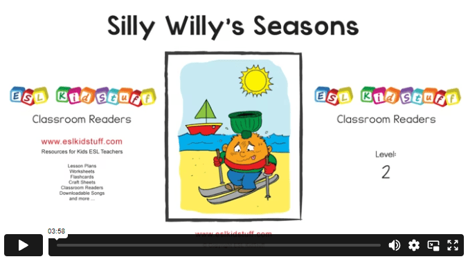 Silly Willy's seasons reader video