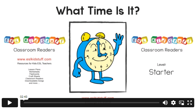 What time is it? classroom reader