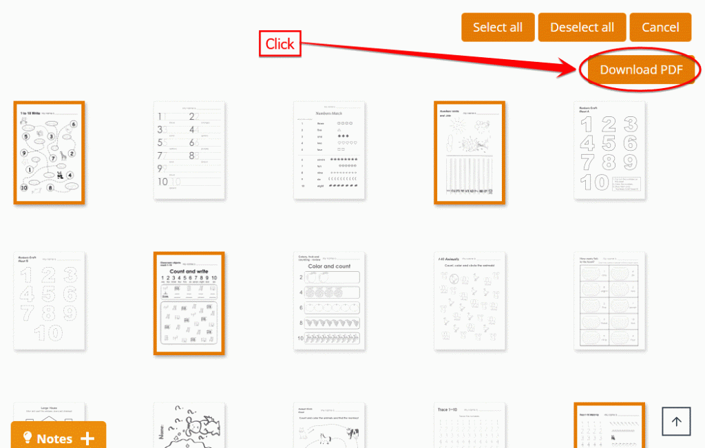 Click the orange "Download PDF" button