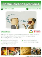 ESL teens lesson: Communication problems