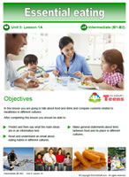 ESL teens lesson: Essential eating