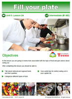 ESL teens lesson: Fill your plate